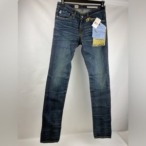 NWT AG Adriano Goldschmied the Premiere Skinny Straight Denim Jeans Sz 25R